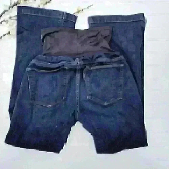 Gap Maternity Long & Lean Dark Wash Jeans 4 Short - Picture 3 of 4